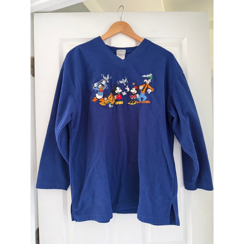 Vintage Disney Store Mickey Mouse Characters Fleece Sweatshirt 90